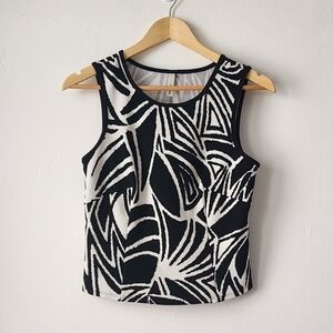 HAMILTON Fitted Sleeveless Top Made in Canada Cotton / Spandex Office Artsy Indy